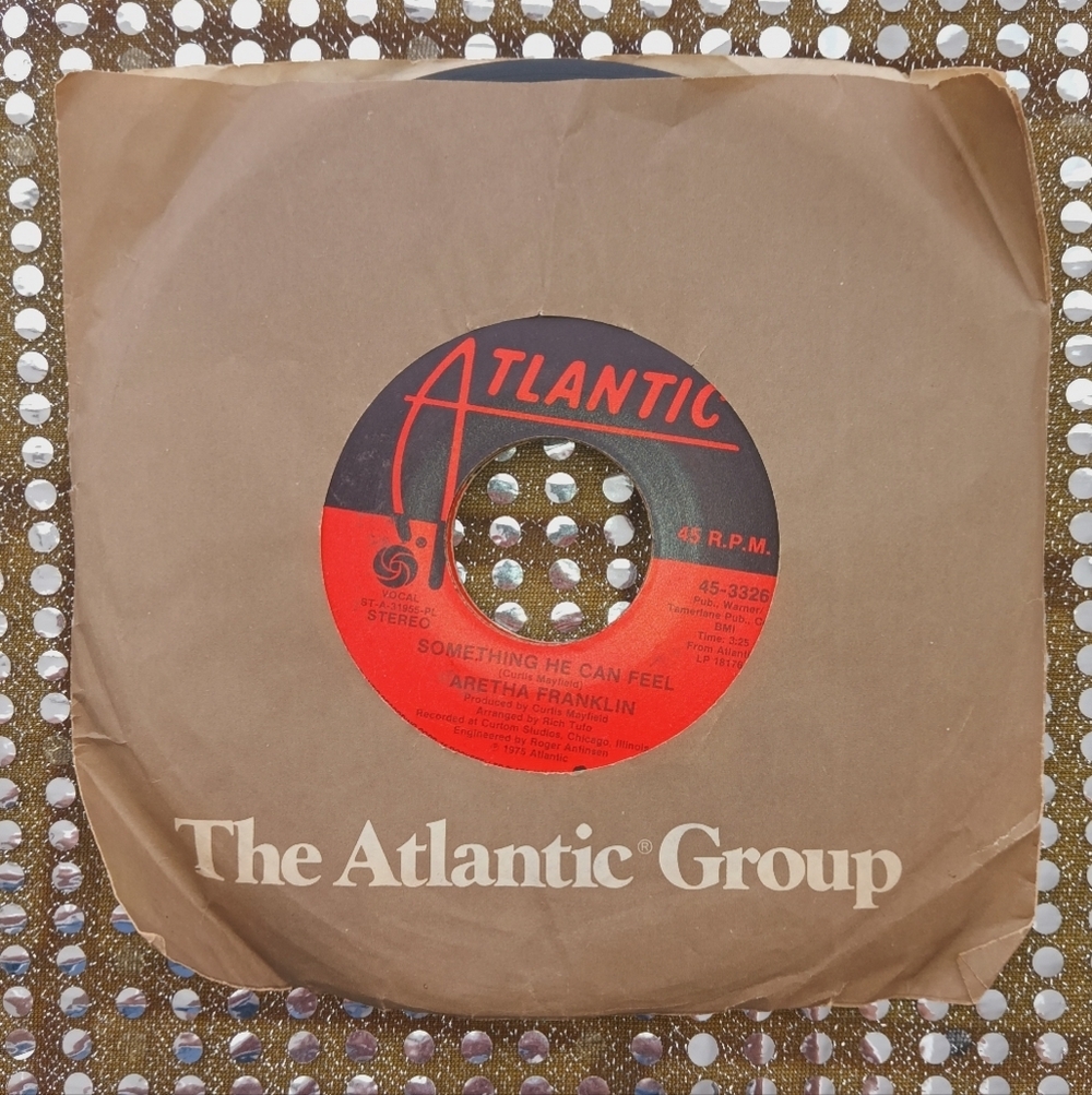 Vintage Aretha Franklin 45 Vinyl Atlantic Records Set